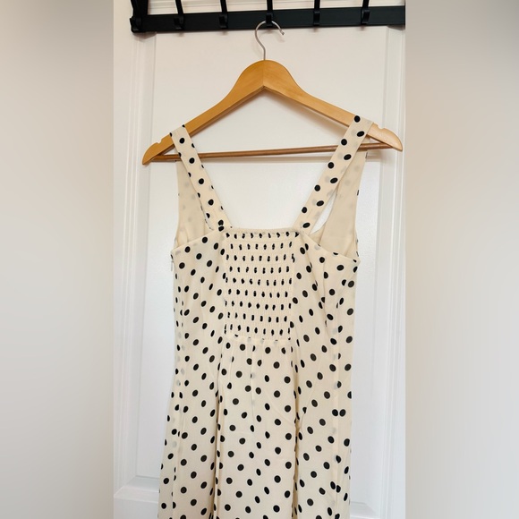 Reformation Cream and Black Polka Dot Midi Dress - Picture 12 of 16